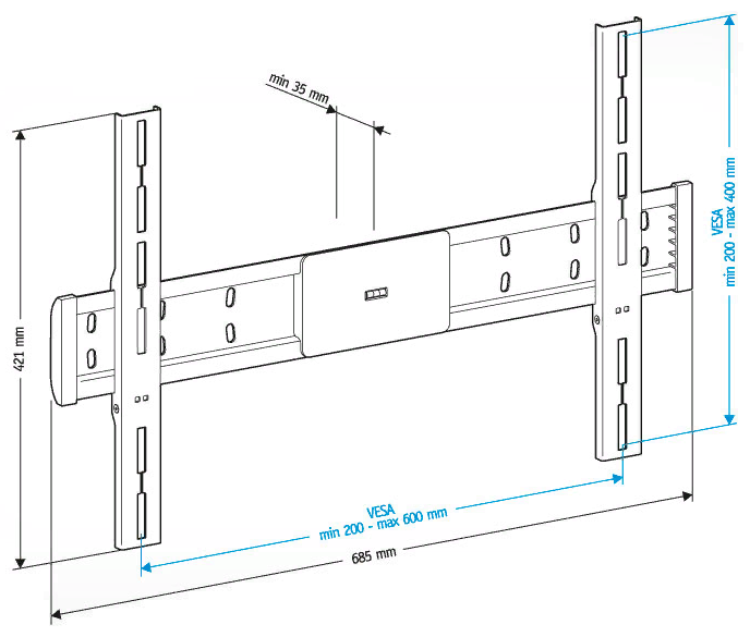 Кронштейн для телевизора Holder LCD-F6608 черный